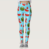 Watermeloen met plak leggings (Voorkant)