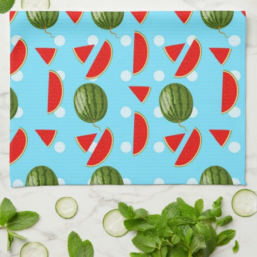 Watermeloen met plak theedoek (Gevouwen)