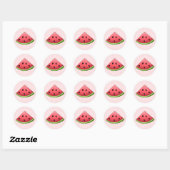 Watermeloen met roze achtergrond Stickers (Vel)