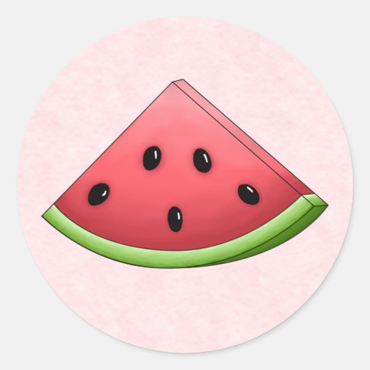 Watermeloen met roze achtergrond Stickers (Voorkant)