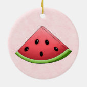 Watermeloen met roze achtergrondversiering keramisch ornament (Achterkant)