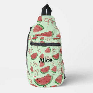 Watermeloen met strik sling bag