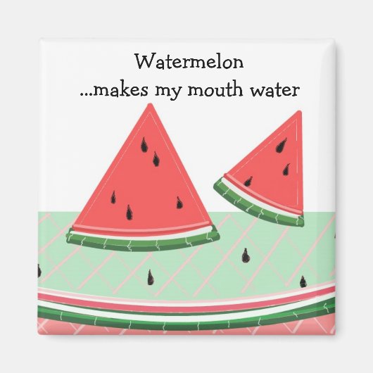 Watermeloen met tekst magneet (Voorkant)
