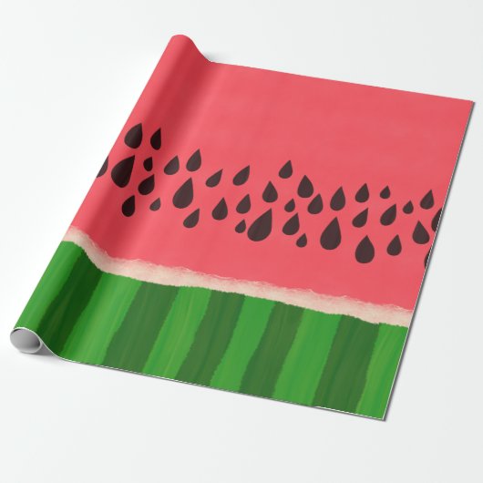 Watermeloen met zaadpatroon cadeaupapier (Uitgerold)