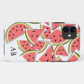 Watermeloen 'Monogram' iPhone hoesje verticaal (Achterkant (horizontaal))