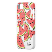 Watermeloen 'Monogram' iPhone hoesje verticaal (Achterkant Links)
