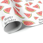 Watermeloen Multi Happy Birthday-verpakkingspapier Cadeaupapier (Rol Hoek)
