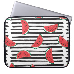Watermeloen naadloze patroonstrips laptop sleeve