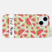 Watermeloen 'Naam' Multi groene iPhone case (Achterkant (horizontaal))
