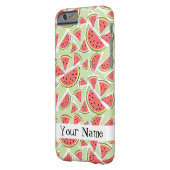 Watermeloen 'Naam' Multi groene iPhone case (Achterkant Links)