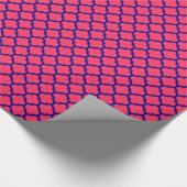 Watermeloen Navy Blu Moroccan Quatrefoil Pattern # Cadeaupapier (Hoek)