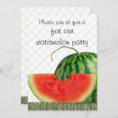watermeloen nodigt kaart (Voorkant / Achterkant)