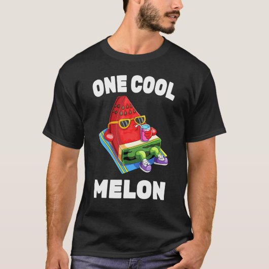 Watermeloen - One Cool Melon - Summer - Vegan - Fr T-shirt (Voorkant)