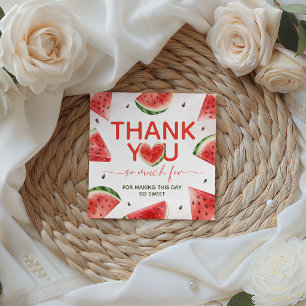 Watermeloen One in a Melon Favor Gift Tags Bedankjes Labels