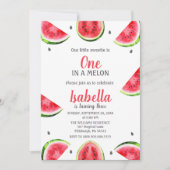 Watermeloen One In A Melon Little Girl Sweet Kaart (Voorkant)
