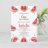 Watermeloen One In A Melon Little Girl Sweet Kaart (Staand voorkant)