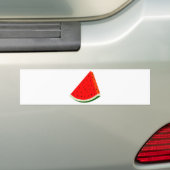 Watermeloen oogstsegment vruchten zomer bumpersticker (Op auto)