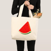 Watermeloen oogstsegment vruchten zomer grote tote bag (Voorkant (product))