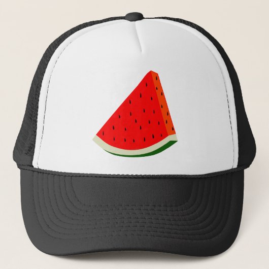 Watermeloen oogstsegment vruchten zomer trucker pet (Voorkant)
