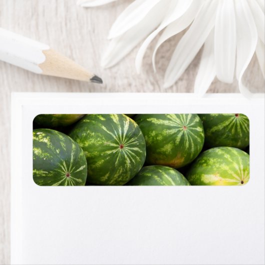 Watermeloen op de markt etiket (Insitu)