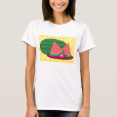 Watermeloen op een Bord T-shirt (Voorkant)
