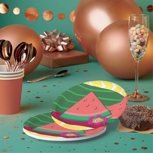 Watermeloen op een Bord van Bord