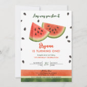 Watermeloen op elke manier waarop je het 1e verjaa kaart (Voorkant)