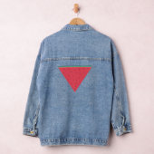 Watermeloen op omgekeerde rode driehoekweerstand denim jacket (Hangar)