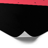 Watermeloen op omgekeerde rode driehoekweerstand poster (Hoek)