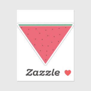 Watermeloen op omgekeerde rode driehoekweerstand sticker