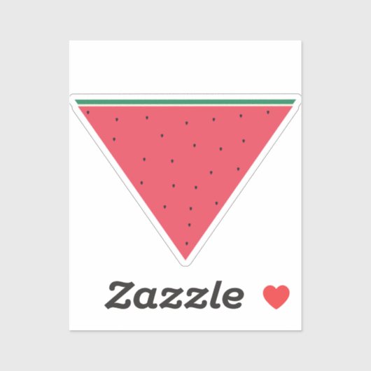 Watermeloen op omgekeerde rode driehoekweerstand sticker (Vel)