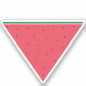 Watermeloen op omgekeerde rode driehoekweerstand sticker (Voorkant)