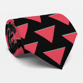 Watermeloen op omgekeerde rode driehoekweerstand stropdas (Opgerold)