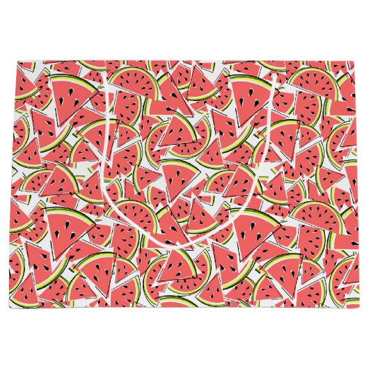 Watermeloen over groot cadeauzakje (Voorkant)