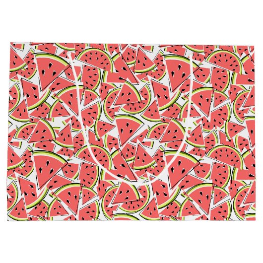 Watermeloen over groot cadeauzakje (Achterkant)