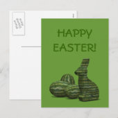 Watermeloen paashaas feestdagenkaart (Voorkant / Achterkant)