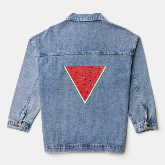 watermeloen palestina فلس طين denim jacket (Achterkant)