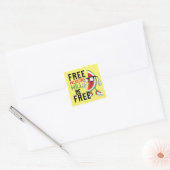 Watermeloen Palestina fFreedom Vierkante Sticker (Envelop)