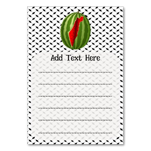 Watermeloen Palestina Kaart Slice (Achterkant)