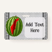 Watermeloen Palestina Kaart Slice Badge (Achterkant)