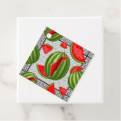 Watermeloen Palestina Kaart Slice Bedankjes Labels (In situ)