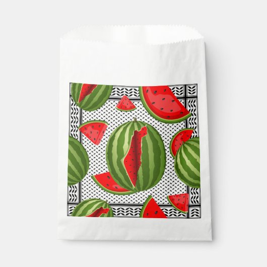 Watermeloen Palestina Kaart Slice Bedankzakje (Voorkant)