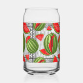 Watermeloen Palestina Kaart Slice Blikvorm Glas (Achterkant)