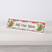 Watermeloen Palestina Kaart Slice Bureau Naambordje (Voorkant)