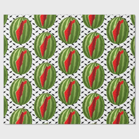 Watermeloen Palestina Kaart Slice Cadeaupapier (Vlak)