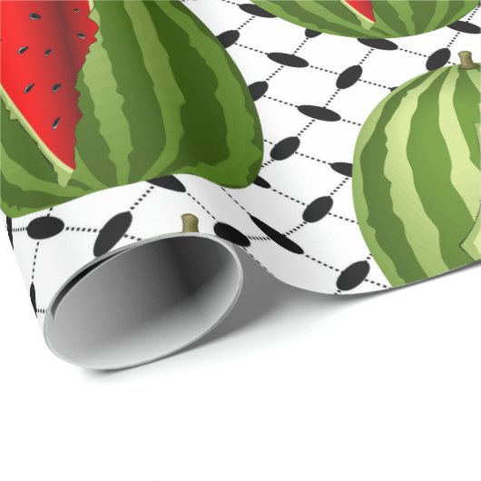 Watermeloen Palestina Kaart Slice Cadeaupapier (Rol Hoek)