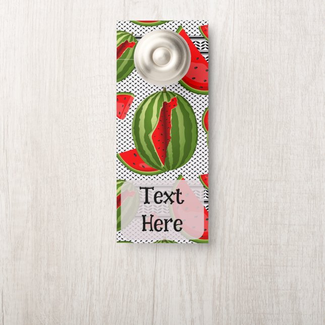 Watermeloen Palestina Kaart Slice Deurhanger (Op knop)