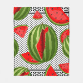 Watermeloen Palestina Kaart Slice Fleece Deken (Voorkant)