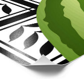 Watermeloen Palestina Kaart Slice Foto Afdruk (Hoek)