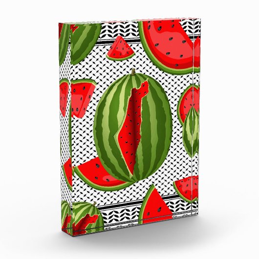 Watermeloen Palestina Kaart Slice Fotoblokken (Links)